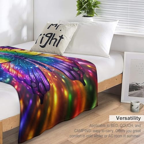 Couverture super douce et moelleuse 3D Papillon au toucher luxueux