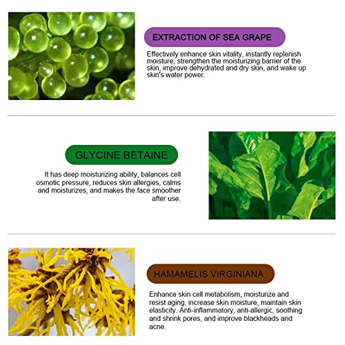 Luminea Sea Grape Facial Serum, Anti Aging Facial Serum For Women, Korean Skin Care Beauty Products Serum, Shrink Pore Hydrates And Moisturizes Skin,Suitable For All Skin Type (2Pc) #TOP3