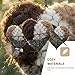 YINGBALHL Handmade Alpaca Fiber Bird Nesting Heart – Refillable Bird Haven with 6 Nesting Material Refill Bags – Eco-Friendly Hanging Nest for Hummingbirds & Wild Birds, Garden & Yard Décor (3Set)