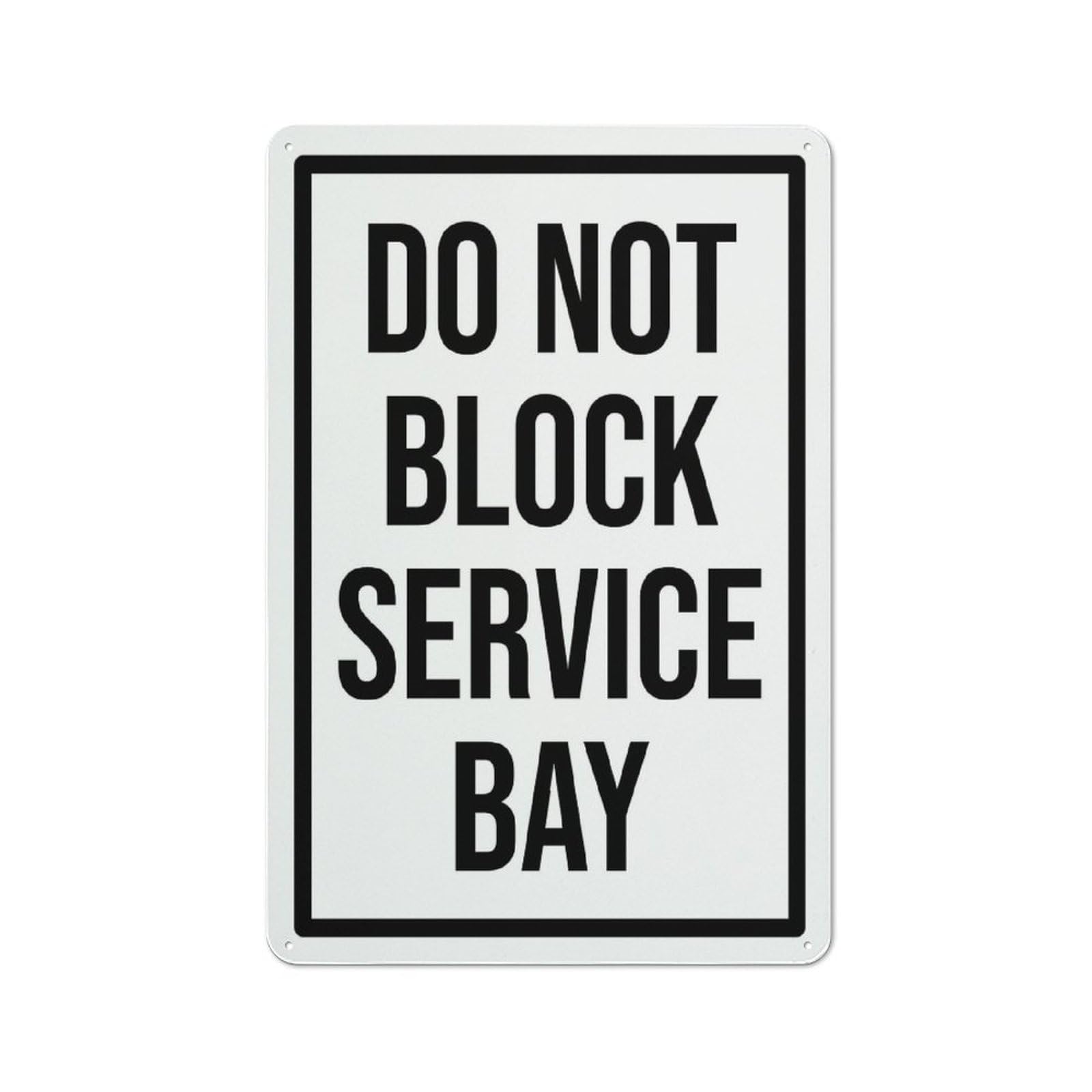 Xewazd A1859 Do Not Block Service Bay 8"X12" Rust-Resistant Aluminum Sign - Indoor & Outdoor Use For Fence & Yard