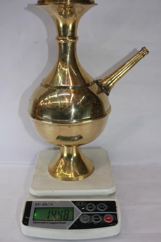 Brass Hookah Container with Spout 1448g