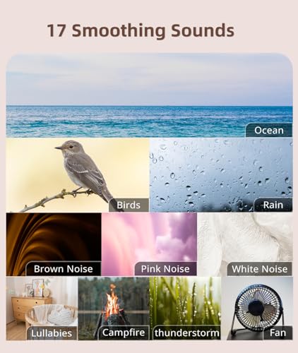Hskai WN01 White Noise Sound Machine - Loud Portable Sound Machine For Sleeping, 30 Hours, 17 Sounds, 4 Timer, Memory, Brown Noise Machine For Office Privacy Home Travel thumb #5