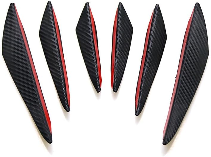 For Bmw For E36 6pcs Universal Front Bumper Lip Splitter Decoration Diffuser Splitter Car Spoiler Accessories Replacement(Fiber 6pcs)