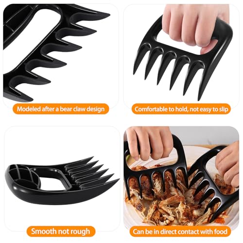 OioTuyi Pulled Pork & Chicken Shredder Krallen - Vielseitige Fleischkrallen für BBQ und Kochen, Ideal für Grill Zubehör, Spülmaschinenfest