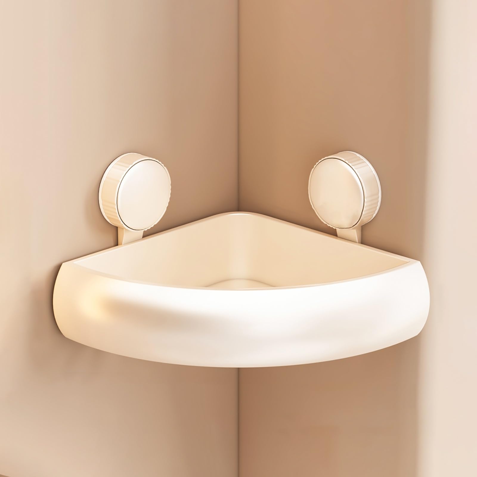 Suction Cup Bathroom Caddys Wall Mounted Shower Storage Rack with Drainage Design High Load Capacity Single layer