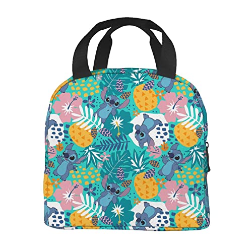 Cinungnm Tropical Pineapple Lunch Box Portable Lunch Bag Lnsulation Insulated Tote Bag Reusable For Office Picnic For Men Women #TOP3
