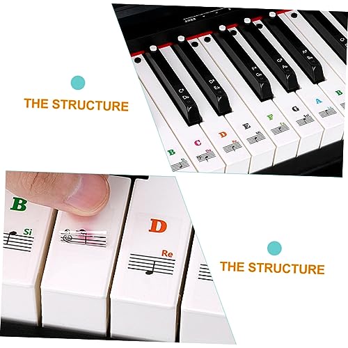 TOYANDONA 2 Feuilles autocollants de piano clavier musical claviers électroniques piano enfant clavier piano debutant clavier electronique claviers stickers décalcomanies de clavier de piano - Les Beatles, Paul McCartney, John Lennon, RIngo Starr, George Harrison TOYANDONA 2 Feuilles autocollants de piano clavier musical claviers électroniques piano enfant clavier piano debutant clavier electronique claviers stickers décalcomanies de clavier de piano – Image 7