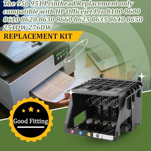 950 951 Printhead Replacement for HP Officejet Pro 8100 8600 8610 8620 8630 8660 8625 8635 8640 8650 251DW 276DW Printer (with Chip) - Thumbnail 2