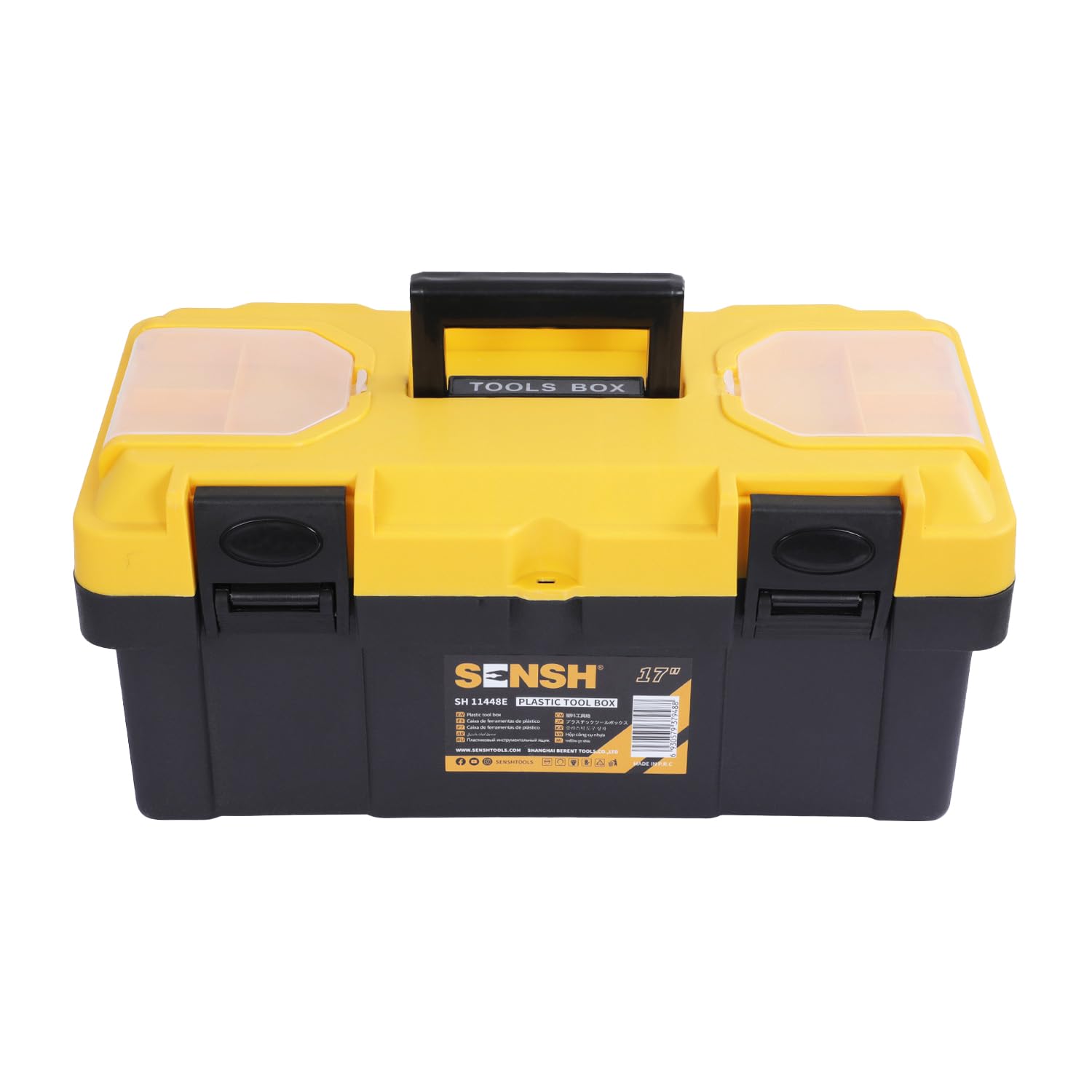 Plastic Tool Box 17 Inch | Unbreakable PP body with ABS Plastic Handle| Non Slip Latch | Lock Hole | Top Organizer | Tool Tray, Designed for Home, DIY and Professional Applications-image-10