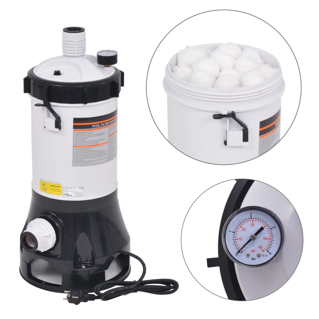 Pompe filtrante de piscine 185 W 4,4 m³/h avec balles filtrantes de 550 g - Alternative efficace pour piscines