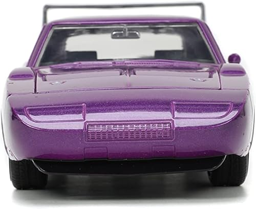 Miniatura 3 de Jada Toys Big Time Muscle 1:24 1969 Dodge Charger Daytona - Coche fundido a presión, color morado, juguetes para niños y adultos