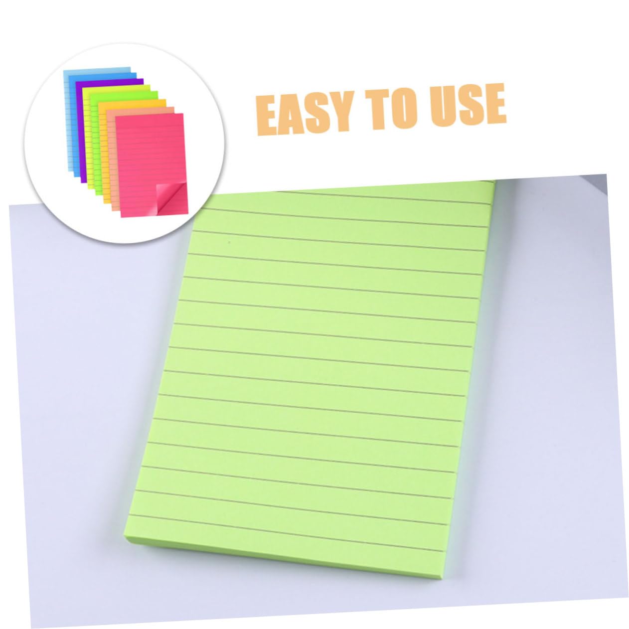 Lurrose 4 Ensembles Notes Autocollantes Horizontales Notes Claires Blocs-notes Mémo Pastilles Adhésives Multi-usages Des Cahiers Papeterie Pastel Onglets Collants Stylo Papier 8 Pièces X 4