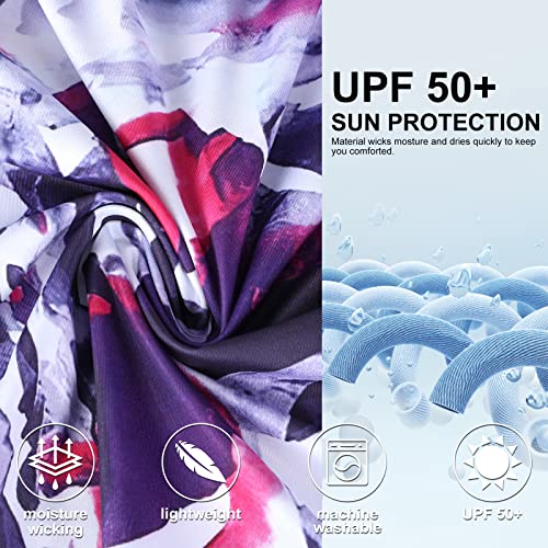 Zamowoty Womens Polo Shirts, Ladies Golf Apparel Tennis Workout Shirt Short Sleeve Performance Athleisure Wear Basic V Neck Summer Jumping Jogging Clothes,Tie Dye,Large #TOP3