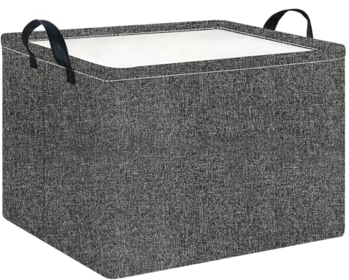 Image of CLOCOR Rectangular Storage Bin,Waterproof Books Box,Gift Basket(Grey)