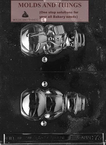 Medium Hollow Snowman Chocolate Candy Mold – Reusable Plastic Christmas