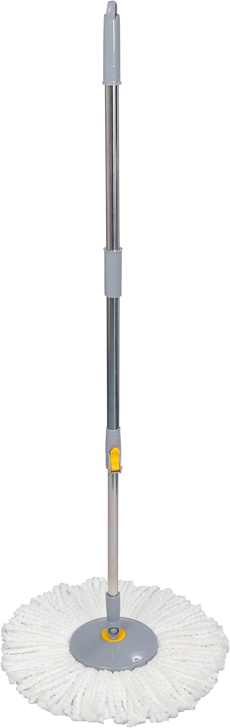 Sponsored Ad - 360° Bucket Spin Mop Stick (Grey) with One Microfiber Refill