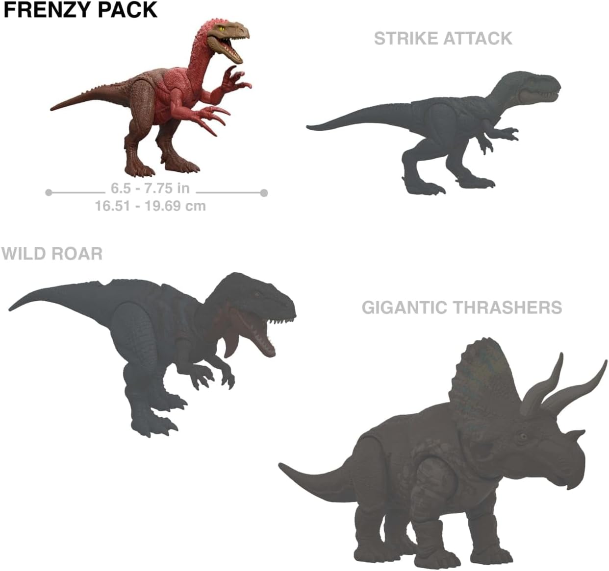 Jurassic World Frenzy Pack Beipiaosaurus Dinosaur Figure, Authentic Toy, Digital Play