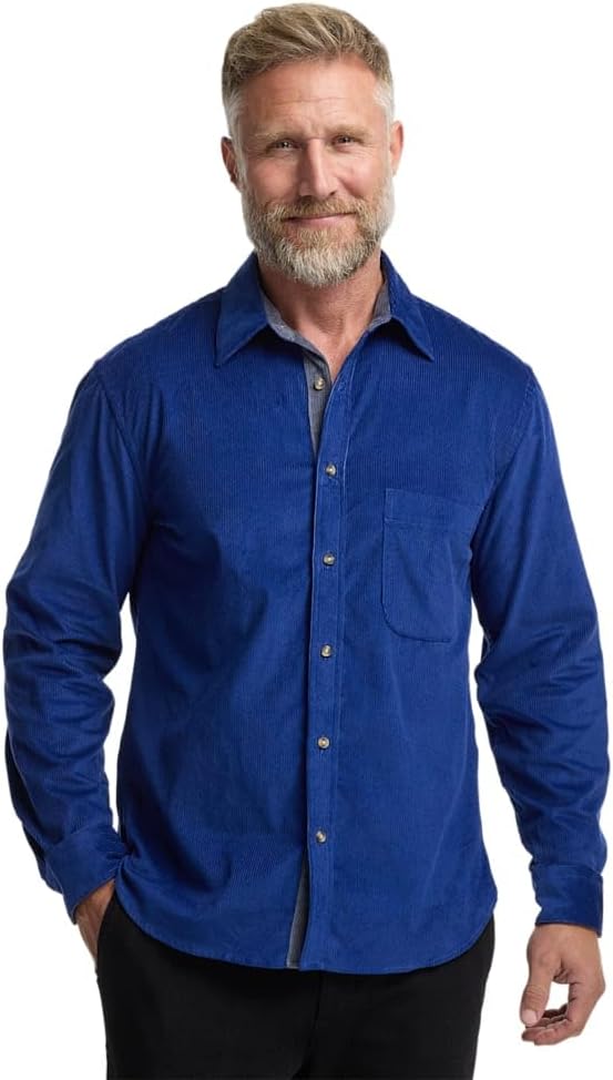 Paul Fredrick Men's Slim Fit Cotton Corduroy Casual Shirt - Image 2