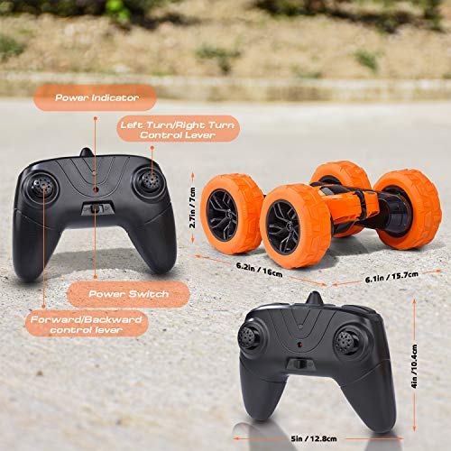 Remote Control Car - RC Stunt Car Toy and Monster Truck - 360 Degree Flip - Double Sided Race Car – 2.4 GHz RC 4WD Buggy – 12 km/hr Speed with 80 m Control Distance - (Improved) - Thumbnail 3