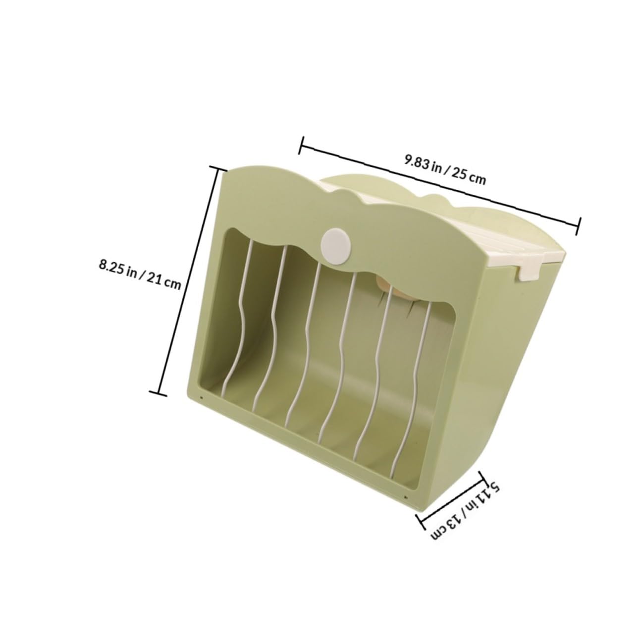 FOMIYES Dispensador de Comida Que Mantiene la Comida Limpia 2piezas en Plástico Verde, Soporte para Jaula y Promueve Alimentación Saludable para Conejos y Cobayas