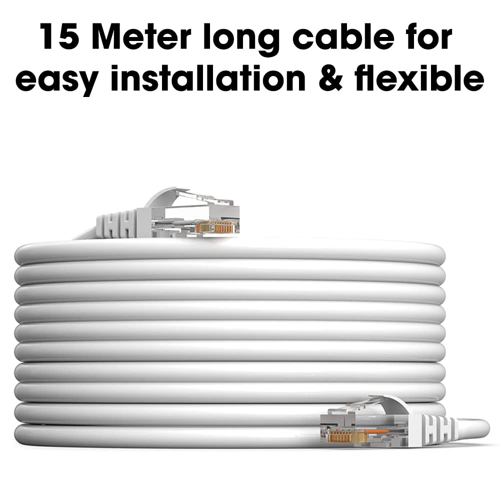 Sounce Cat6 Ethernet Cable 15-Meter-High Speed 550MHZ / 10 Gigabit Speed UTP LAN Cable Network Cable Internet Cable RJ45 Cable LAN Wire, Patch Computer Cord Gigabit Category 6 Wires for Modem Router — Amazon image 4