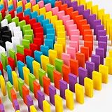 Sricam Domino 240 Pieces Set Authentic Basswood Standard Wooden Rally Building Kits Kids Game Play Racing Educational Toys for Children