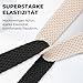 AidorMax Nylon Uhrenarmband 20mm mit Verstellbares Magnetischem Verschluss für Herren und Damen, Bequeme Passform Elastisches Ersatzarmband für Smartwatches und Uhren (Schwarz)