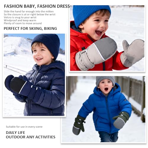Weradau Fleece Lined Mittens for Baby Boys Girls,Baby Toddler Little Kids Winter Gloves Mittens for Children 2-4 Years