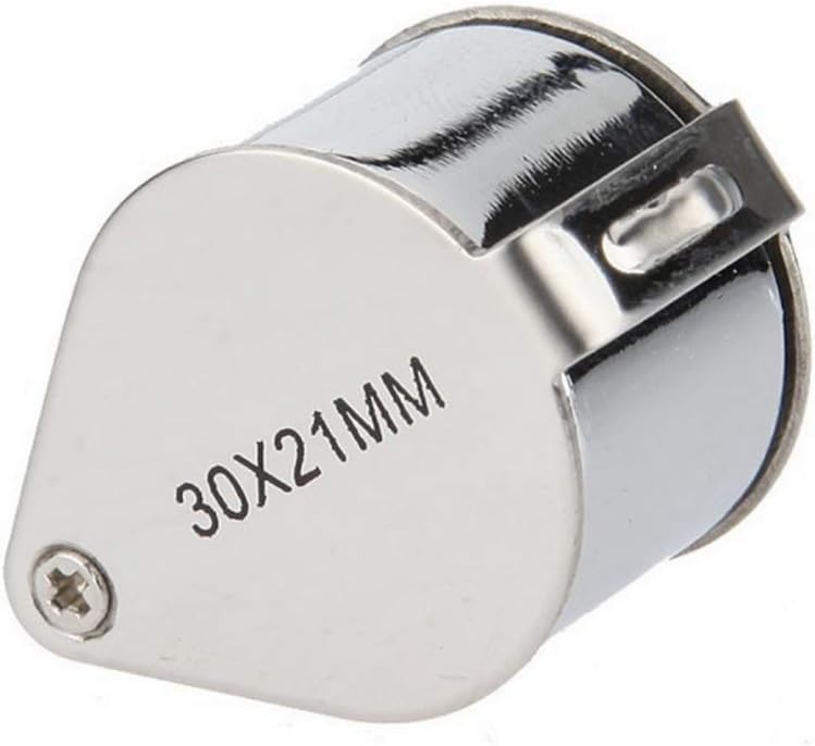KINGMAS Pocket Jewelry Loupe 30x 21mm Jewelers Eye Magnifying Glass Magnifier : Arts, Crafts & Sewing