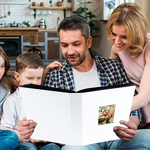 Image of Ywlake Photo Album 4x6 400 Pockets, Leather Photo Albums Holds 400 Vertical Pictures Only White