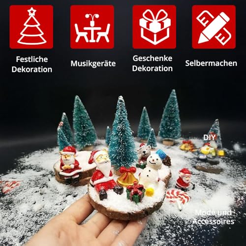 Weihnachtsbaum Mini Künstlich Miniatur Tannenbaum Grün Mini Weihnachts Baum Klein Weihnachtsdeko für Tischdeko, DIY, Schaufenster Figuren 10/16/22CM – 9 Stück – Bild 4