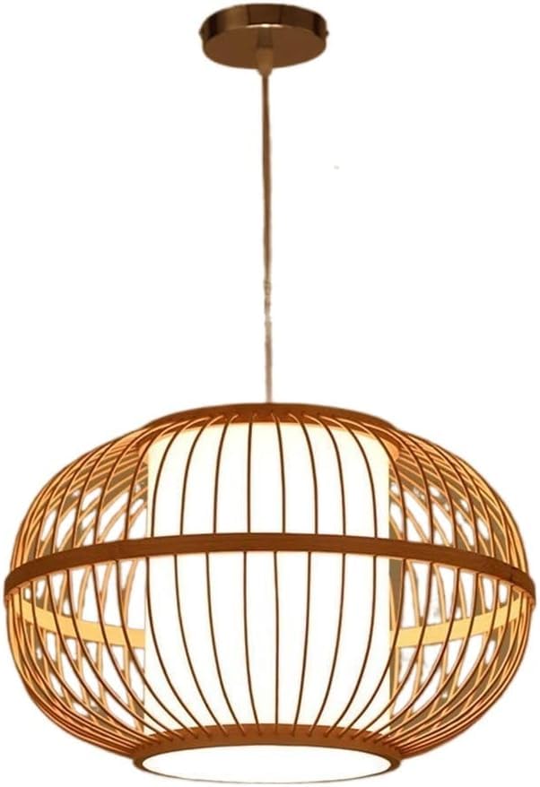 Light de Luxe en Osier tressé main : suspension luminaire design naturel pour chambre