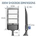 LEDMO 300W LED Parking Lot Lights with Adjustable Arm Mount Dusk-to-Dawn Photocell Sensor Outdoor Commercial Area Lighting 36000LM 5000K IP65 LED Street Flood Security Light for Shop|Yard|Roadways