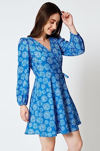 Image of SHOPPING QUEEN Women's Crepe Fit & Flare Dress