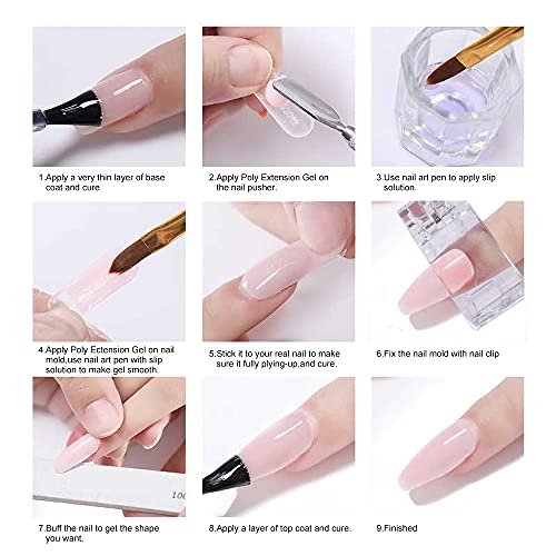LIONVISON Nägel Künstliche Nägel Set,120 Stück Klare Acrylnägel Mandel Falsche Nägel Sarg Full Cover Künstliche… – Bild 5