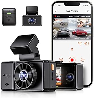 Vantrue E3 Dash Cam Front and Rear Inside 5GHz WiFi Voice Control GPS 3 Channel Dashcam 1944P+Dual 1080P Remote Controllor Car Camera HDR WDR IR Night Vision Buffered Parking Mode Support 512GB Max