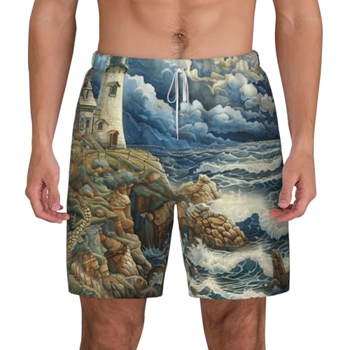 Pantalones cortos de natación transpirables para piscina y ropa de playa para hombre en vacaciones