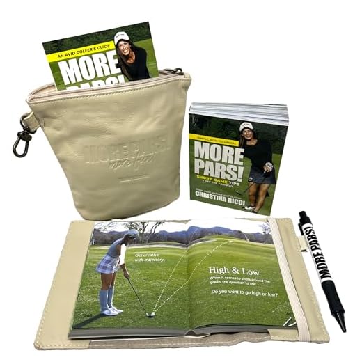 MORE PARS Golf Tips in Cream Leather