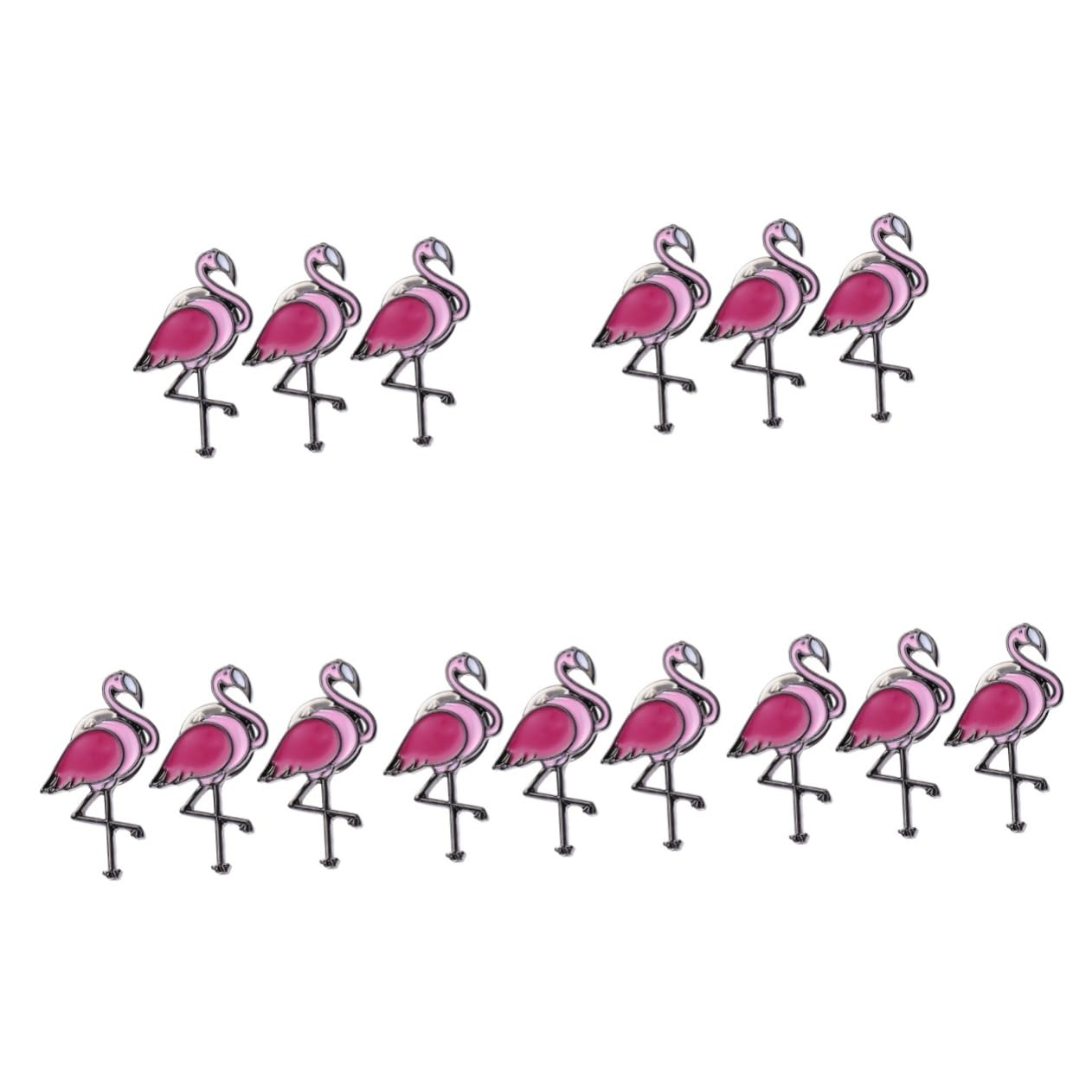 Insignia para las mujeres con broche de flamenco de fijación segura 8