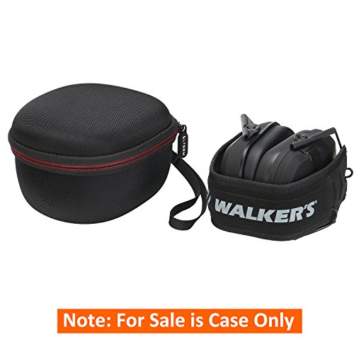 LTGEM EVA Hard Case for Walker's Game Razor Slim or ACTFIRE NRR 23dB Shooting Ear Protection Electronic Earmuff - Travel Carrying Storage Bag (Black)