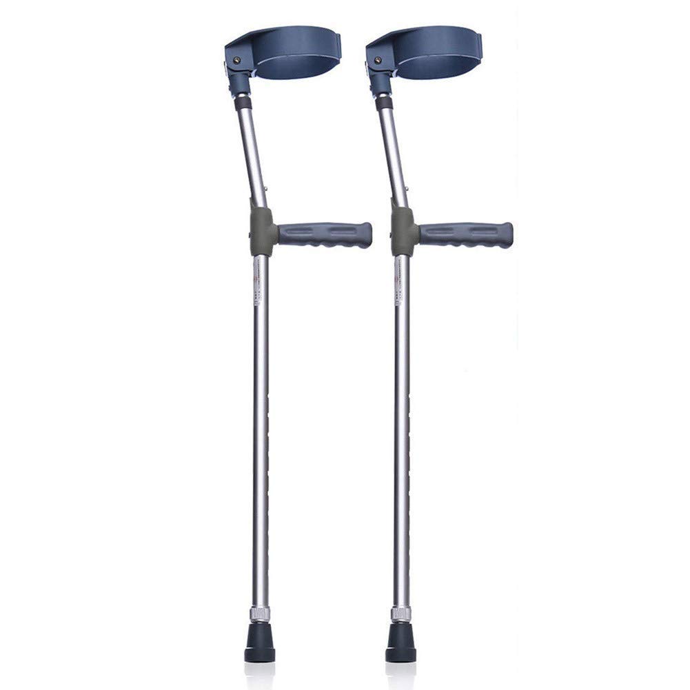 Muletas de antebrazo, muletas de antebrazo de aluminio para axilas, muletas de codo ajustables de 34.5-55.5 pulgadas, bastón de agarre ergonómico, muleta de brazo liviano para regalos de padres y