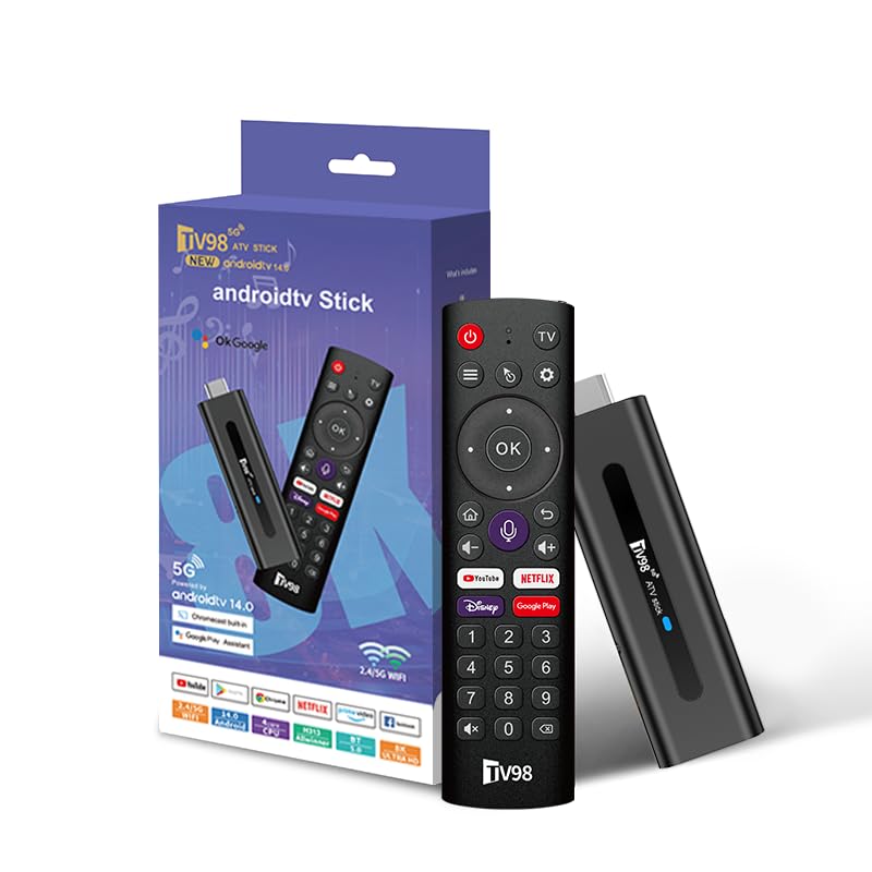 Android TV Stick14.0 2GB RAM 16GB Voice Control,Shortcut Keys,H313 Quad-Core 64bit WiFi6 Dual WiFi...