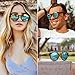 WearMe Pro - Retro Round Sturdy Sunglasses 100% UVA/UVB Lenses for Women Men