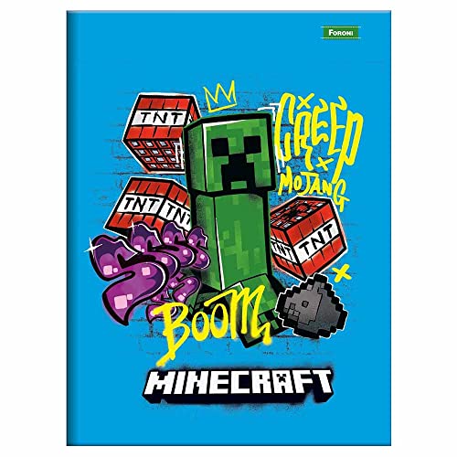 Caderno Broch. Univ. (Grande) 80Fls. C.D Minecraft 4069942 Foroni - Sortido