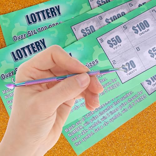 Image of Ouligay 3pcs Lottery Ticket Scratcher Tool with Box,Double Head Scratch Off Tools for Lottery Ticket Holders,Lotto Metal Scraper Tool,Lottery Scratcher Tackle for Scratch Tickets and Stickers