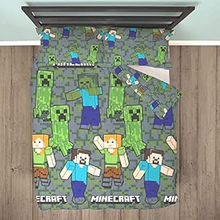 Minecraft Official Double Duvet Cover Set Gamer Design