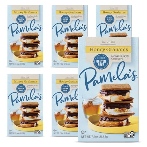 Pamela's Traditional Honey Grahams, Gluten Free, 7.5 Ounces (Pack Of 6)