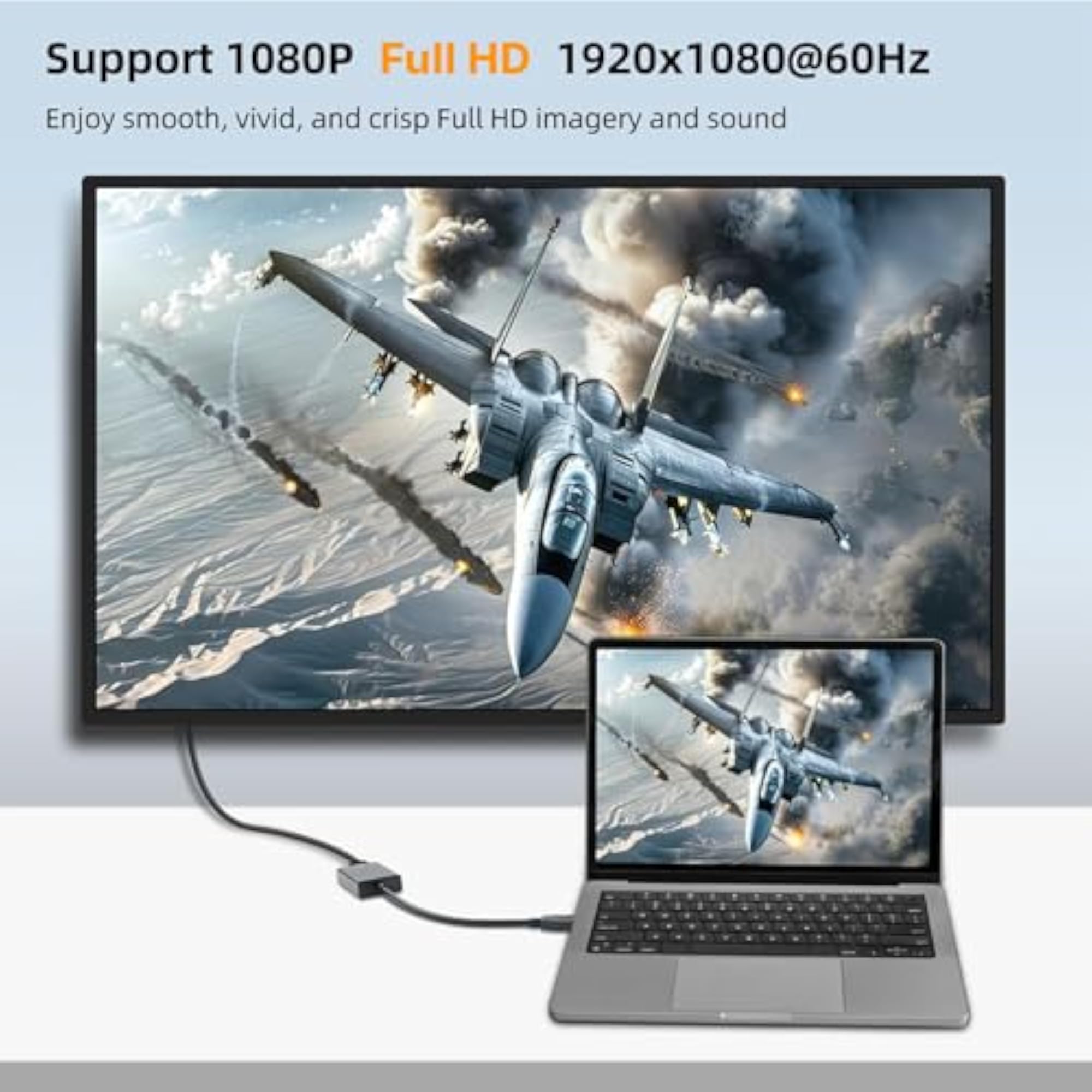 USB to HDMI Converter, Full HD 1080p