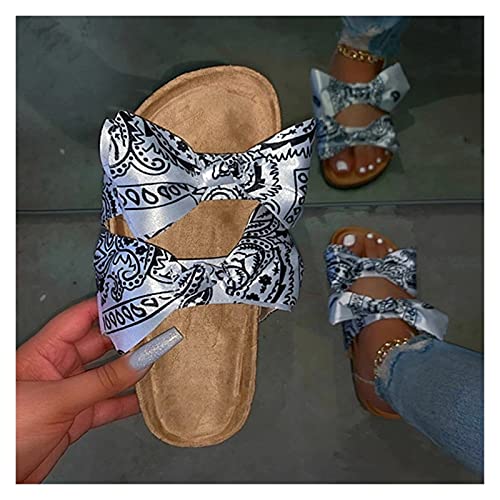 YJZZ Comfy Bandana Slippers Slip- On Slippers Slide Indoor Outdoor Flip- Flops Playa Zapatos de Playa Toe de Verano Flip Flops Calzado Antideslizante Cover