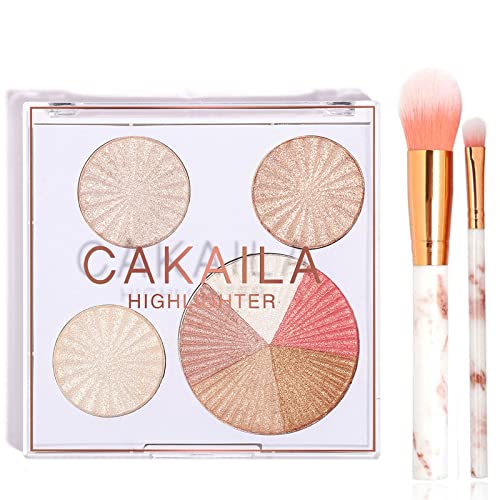 MEILURY 8 Colors Face Highlighter Palette, Face Glow Highlighter Powder Kit, Natural Shimmer Highlighter Makeup Palette, Lasting Concealer Makeup Palette, Waterproof Highlighter Powder Face Illuminator, Highly Pigmented Face & Body Contour Highlight